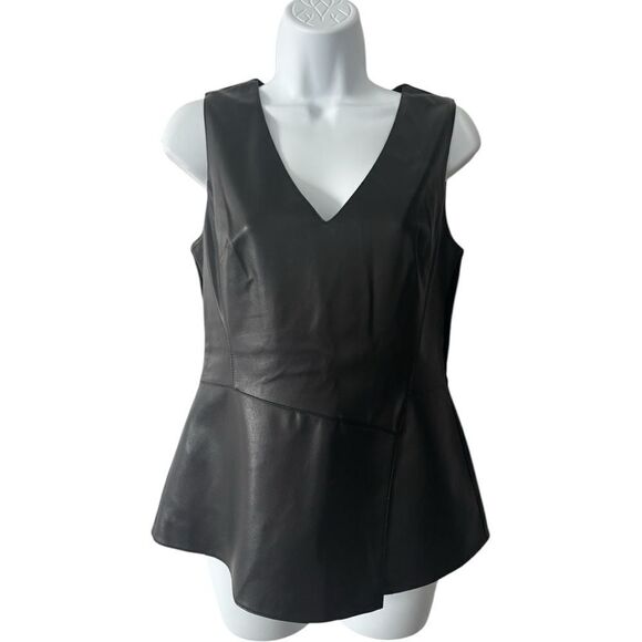 Bailey 44 Faux Leather Peplum Top - Picture 2 of 8